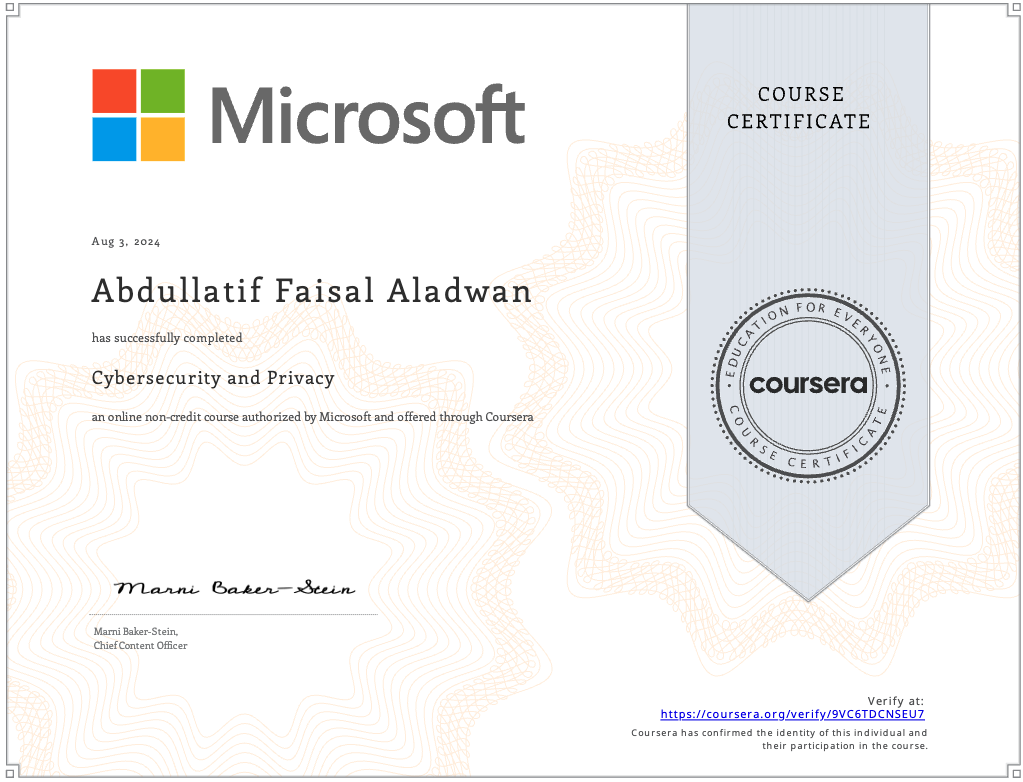 Cybersecurity and Privacy